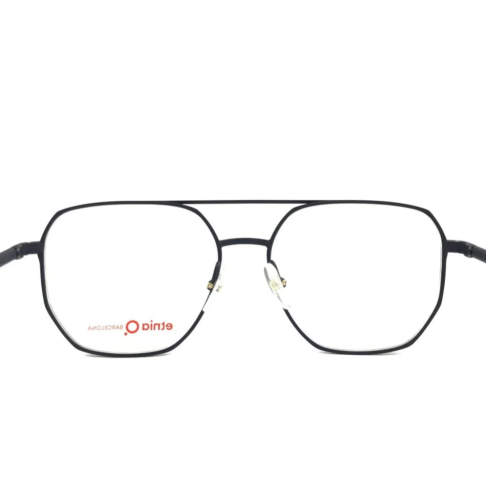 Etnia Barcelona Eyeglasses Frames ADYTON DB Dark Blue Aviator Wire Rim 55-16-140
